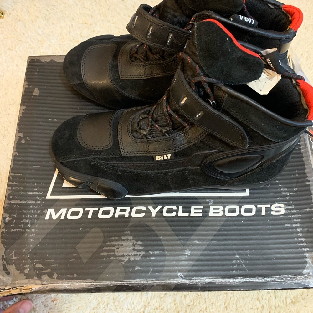 BiLT Black Motorcycle Boots